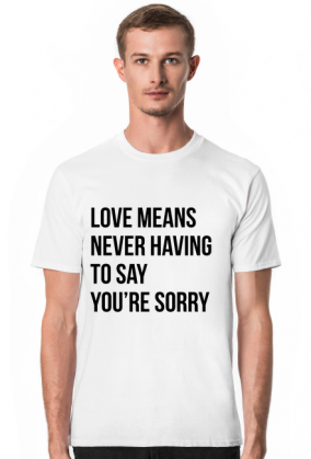 t shirt biały white love quote