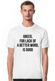 t shirt white biały greed S,M,L,XL,2XL,3XL,4XL,5XL