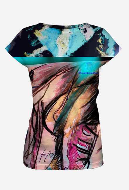 Koszulka Damska cała 3 DiamentowyDuch. Naniesiony obraz z pracowni Kamili Ottenberg Kamińskiej.