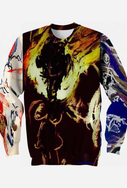 Bluza cała 2 DiamentowyDuch. Naniesiony obraz z pracowni Kamili Ottenberg Kamińskiej.