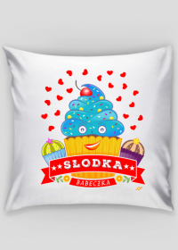 Słodka Babeczka - Poszewka dekoracyjna na poduszkę jaśka