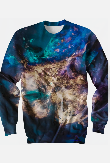 Bluza cała 8 DiamentowyDuch. Naniesiony obraz z pracowni Kamili Ottenberg Kamińskiej.