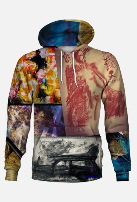 Bluza cała 9 DiamentowyDuch. Naniesiony obraz z pracowni Kamili Ottenberg Kamińskiej.