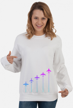 Sweter, bluza nierozpinana SAMOLOTY Plane Trails