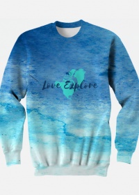 Love Explore Blue Ocean Bluza