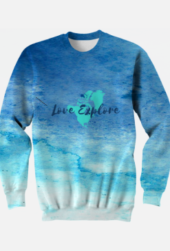 Love Explore Blue Ocean Bluza