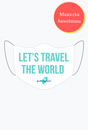 "Let's travel the world" Maseczka