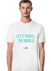 "Let's travel the world" T-shirt Męski