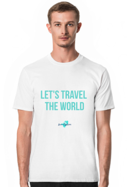 "Let's travel the world" T-shirt Męski
