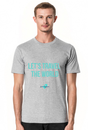 "Let's travel the world" T-shirt Męski