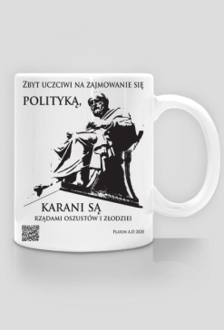 Platon 2020 kubek biały prawy