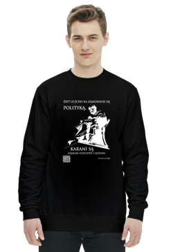Platon 2020 w. bluza męska z długim rękawem czarna przód