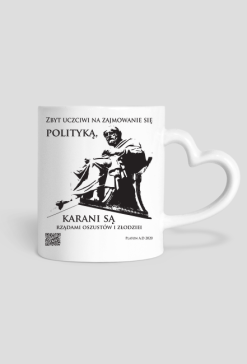 Platon 2020 kubek biały serduszko prawy