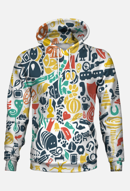 Bluza męska z kapturem - Kolorowo