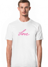 T-shirt "Love" - strawberry pink