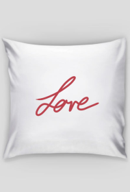 Poszewka na poduszkę "Love" - deep red