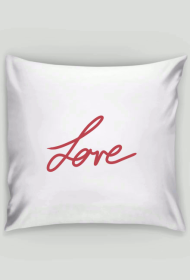 Poszewka na poduszkę "Love" - deep red