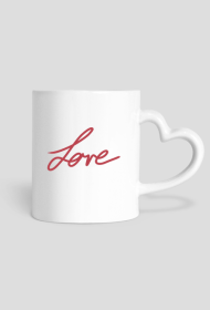 Kubek serce "Love" - deep red