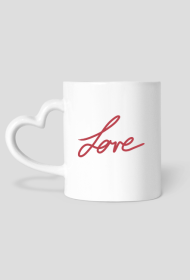 Kubek serce "Love" - deep red