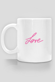 Kubek "Love" - strawberry pink