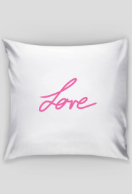 Poszewka na poduszkę "Love" - strawberry pink