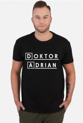 Koszulka doktor z imieniem Adrian - obrona doktoratu prezent