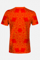 pomarańczowa koszulka w abstrakcyjne wzory