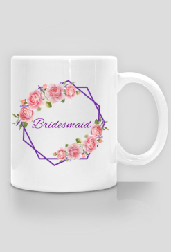 Bridesmaid rose & lavender - kubek