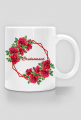 Bridesmaid red roses - kubek