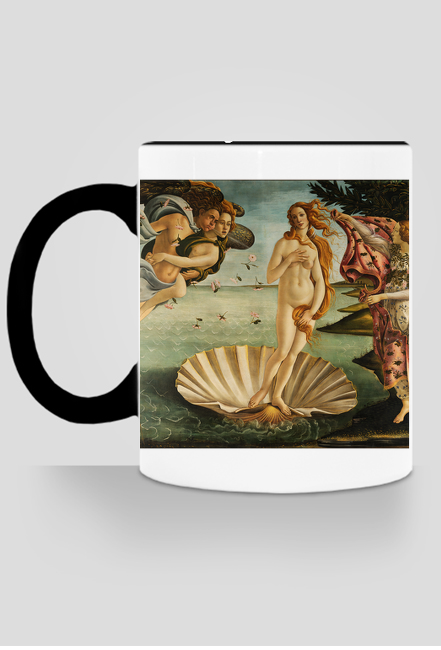 Narodziny Wenus - Kubek z kolorowym uszkiem