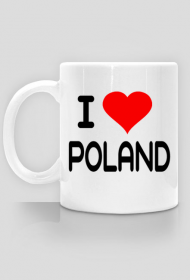 KUBEK ILOVE POLAND BIAŁY