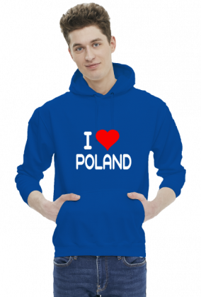 BLUZA Z KAPTUREM ILOVE POLAND MĘSKA CZARNA