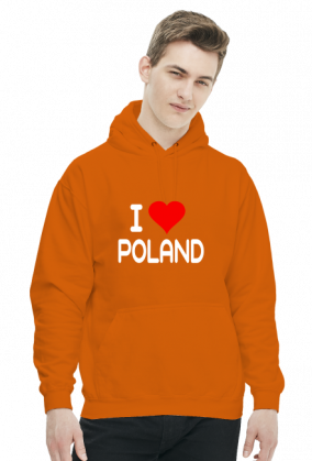 BLUZA Z KAPTUREM ILOVE POLAND MĘSKA CZARNA