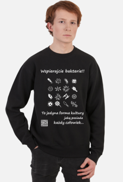 Bakterie w. męska bluza z długim rękawem rękawem  przód