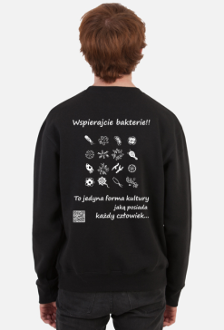 Bakterie w. męska bluza z długim rękawem rękawem  plecy