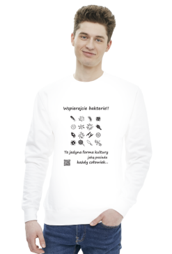 Bakterie męska bluza z długim rękawem rękawem  przód