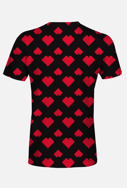 koszulka z nadrukiem pixel heart
