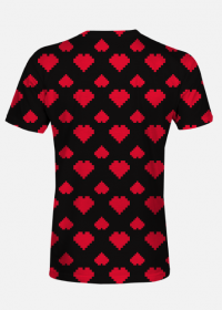 koszulka z nadrukiem pixel heart