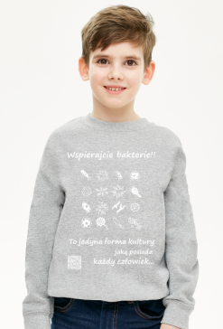 Bakterie w. dziecięca bluza z długim rękawem przód