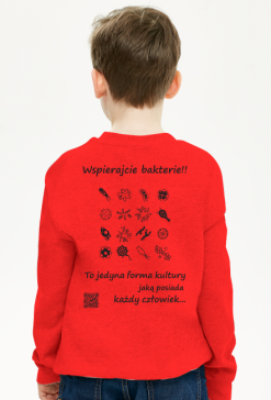 Bakterie dziecięca bluza z długim rękawem plecy
