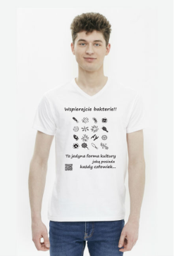 Bakterie męski podkoszulek z krótkim rękawem  przód