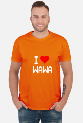 KOSZULKA I LOVE WAWA MĘSKA