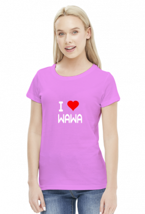 KOSZULKA I LOVE WAWA DAMSKA