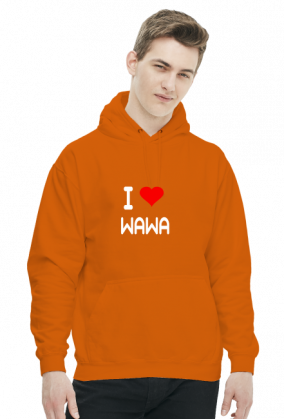 BLUZA Z KAPTUREM I LOVE WAWA MĘSKA