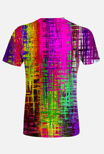 kolorowa koszulka w abstrakcyjne wzory