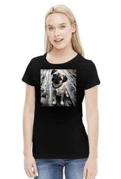 T-Shirt z Mopsem