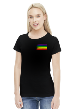 Koszulka z malowaną flagą LGBTQ+