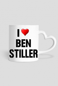 Kubek z uszkiem w ksztalcie serca I LOVE BEN STILLER