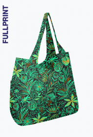 torba na ramię w zielone kwiaty