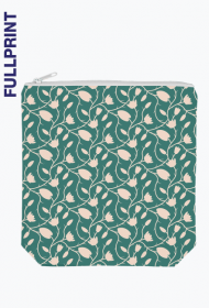 zielona kosmetyczka w kwiaty